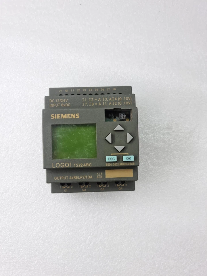 SIEMENS LOGO 12/24RC PLC PROGRAMMABLE LOGIC CONTROLLER 6ED1052-1MD00-0BA6